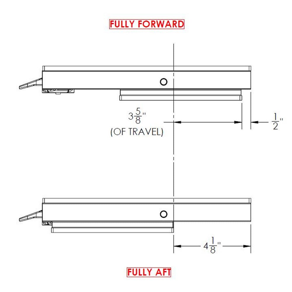 TACO 11-1/8" x 36" Manual Seat Slide [M20-3611] - Houseboatparts.com