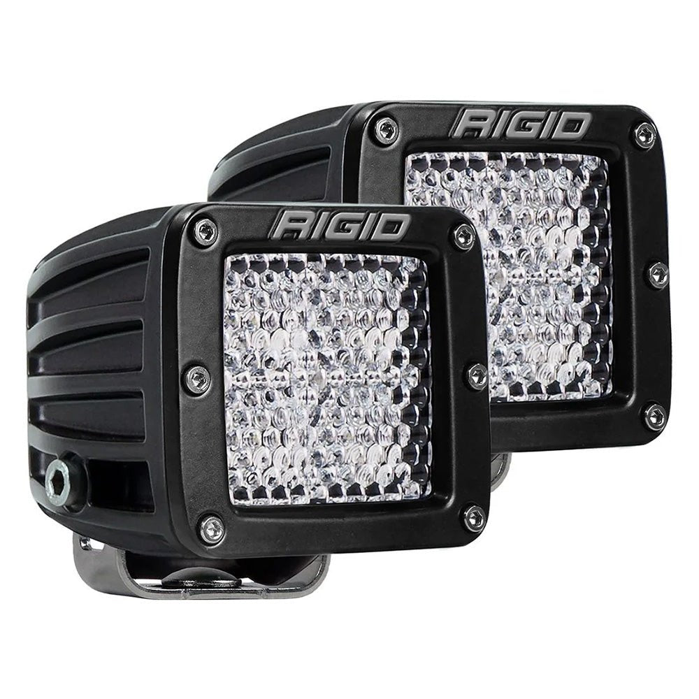 RIGID Industries D-Series PRO Flood Diffused Surface Mount Black Light - Pair [202513] - Houseboatparts.com