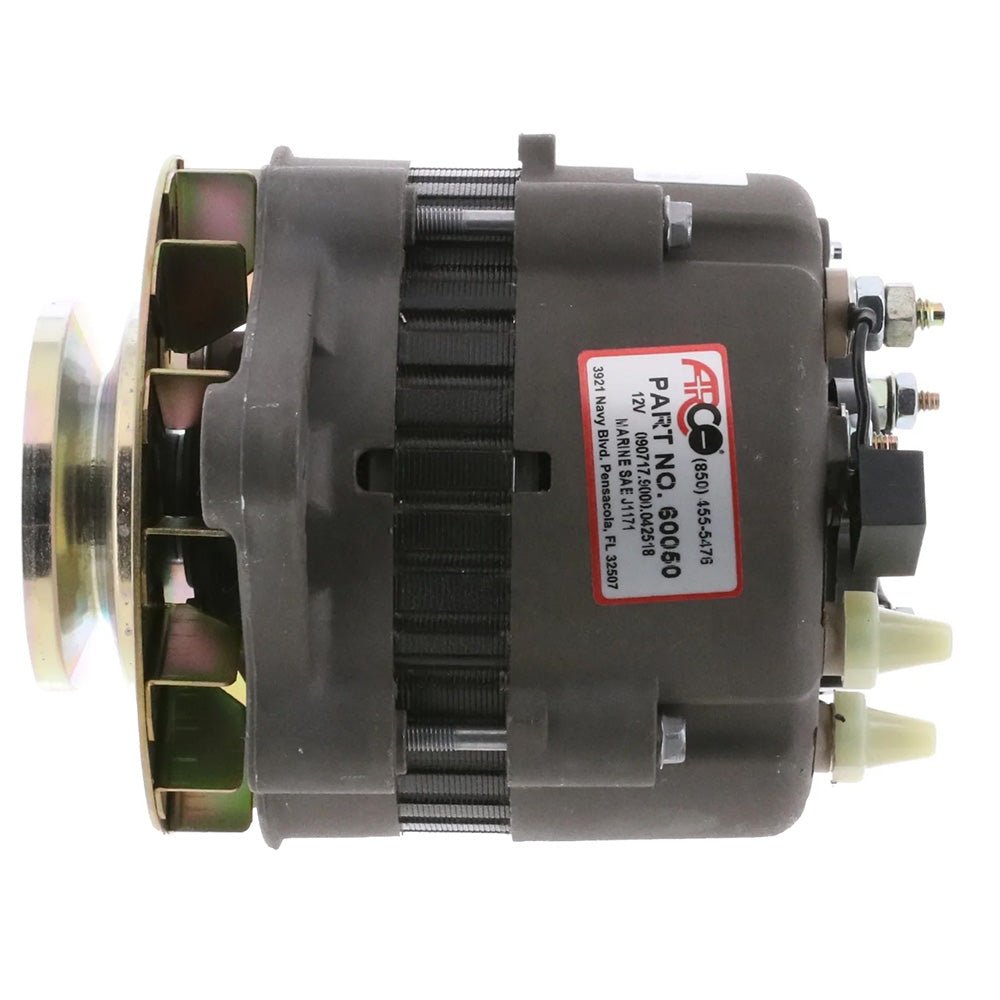 ARCO Marine Premium Replacement Alternator w/Single Groove Pulley - 12V, 55A [60050] - Houseboatparts.com