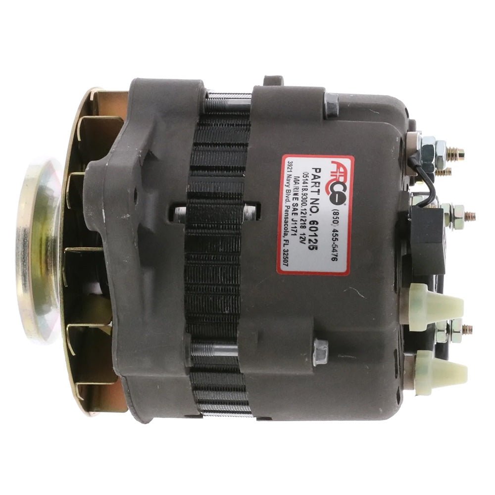 ARCO Marine Premium Replacement Inboard Alternator w/Single Groove Pulley - 12V 55A [60125] - Houseboatparts.com