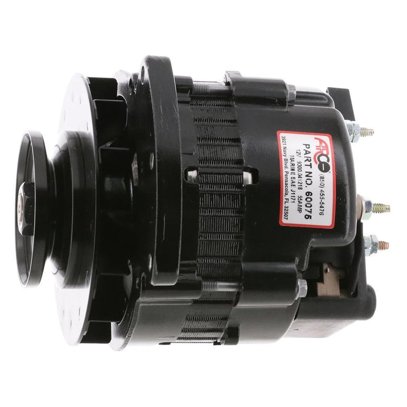 ARCO Marine Premium Replacement Universal Alternator w/Single Groove Pulley - 12V 55A [60075] - Houseboatparts.com