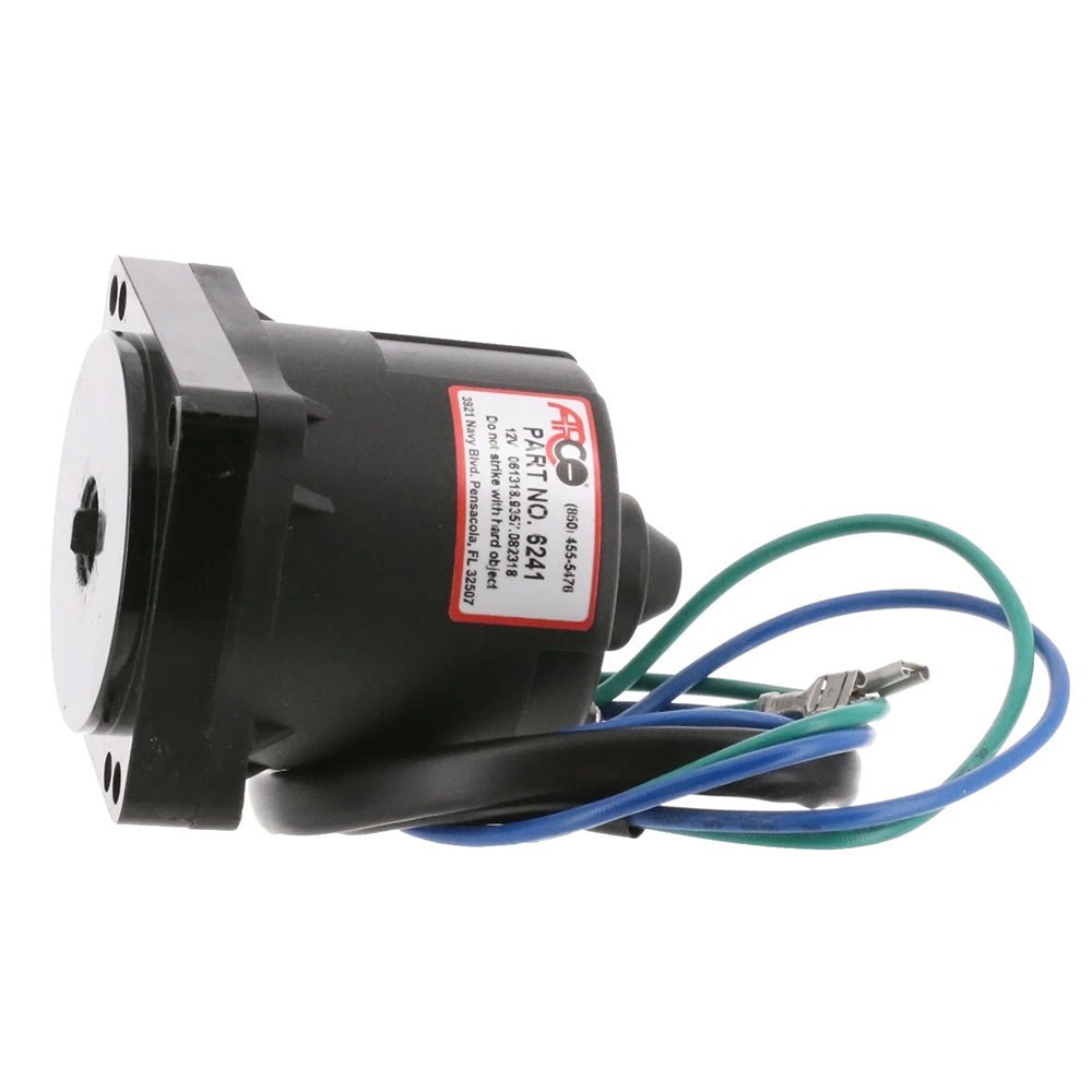 ARCO Marine Replacement Johnson/Evinrude Tilt Trim Motor - 2-Wire, 4 Bolt, Flat Blade Shaft [6241] - Houseboatparts.com