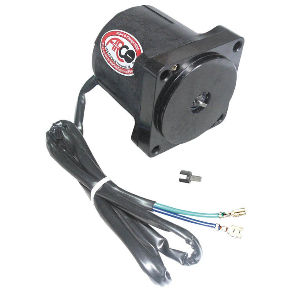 ARCO Marine Replacement Johnson/Evinrude Tilt Trim Motor - 2-Wire, 4 Bolt, Flat Blade Shaft [6241] - Houseboatparts.com