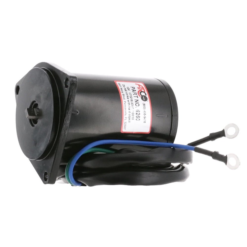 ARCO Marine Replacement Outboard Tilt Trim Motor - Yamaha, 2-Wire, 3 Bolt, Flat Blade [6260] - Houseboatparts.com