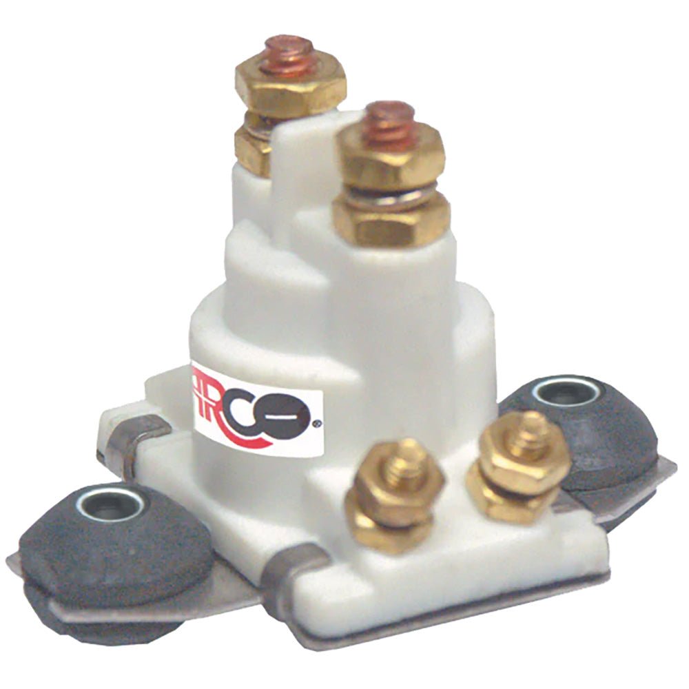 ARCO Marine Outboard Solenoid w/Flat Isolated Base White Housing [SW097] - Houseboatparts.com