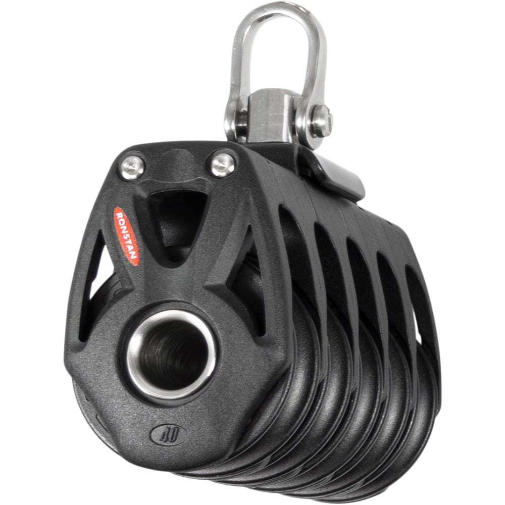 Ronstan Series 40 Orbit BB Quin Block w/Swivel Shackle [RF48500] - Houseboatparts.com