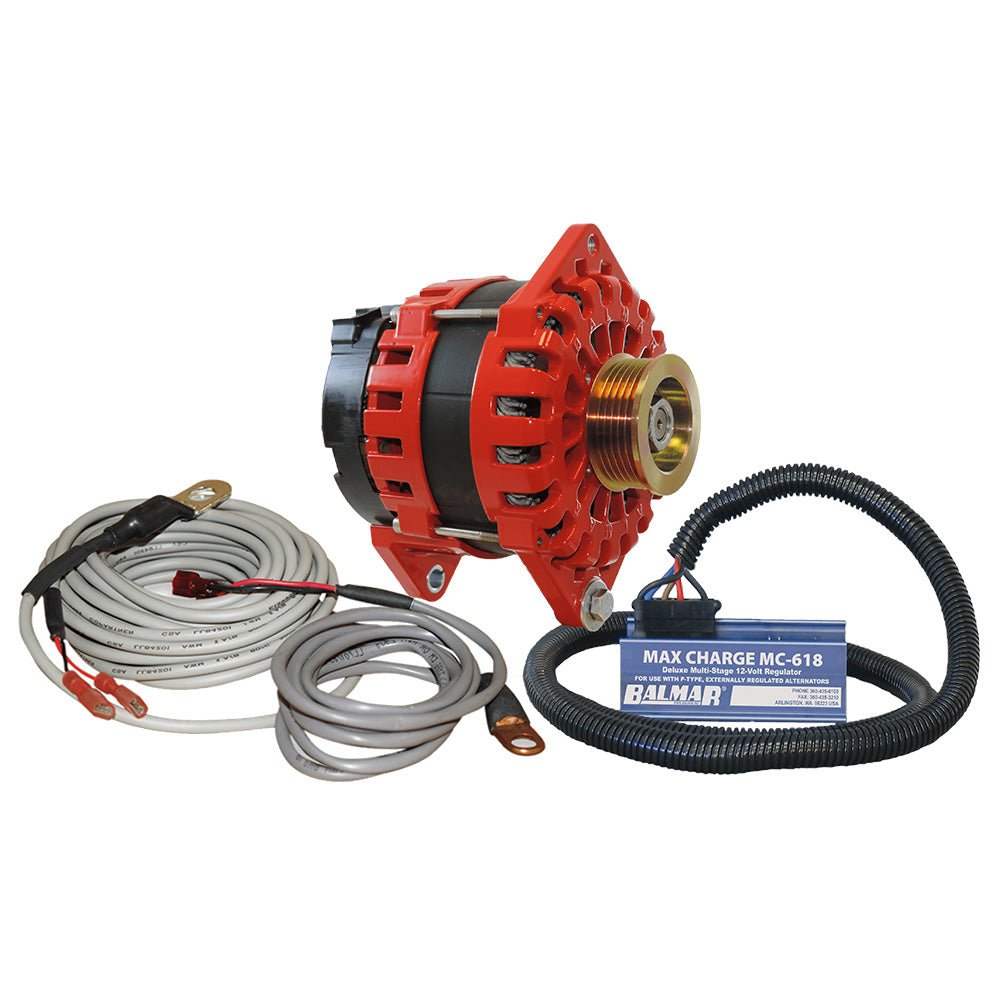 Balmar Alternator 170 AMP Kit 12V 4" Dual Foot Saddle K6 Pulley [XT-DF4-170-K6] - Houseboatparts.com