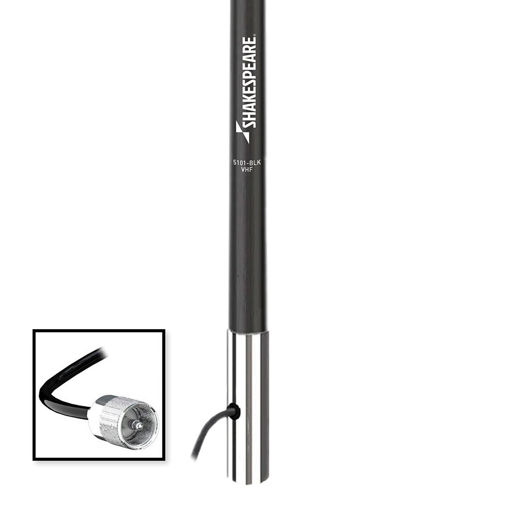 Shakespeare VHF 8 5101 Black Antenna Classic w/15 RG-58 Cable [5101-BLK] - Houseboatparts.com