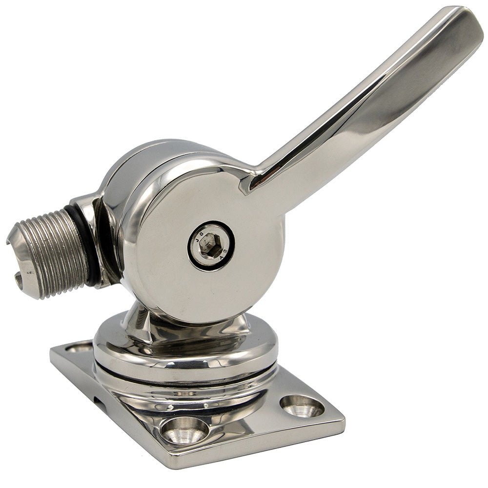 Shakespeare 6187 Sleek Compact Stainless Steel Rotatable 4-Way Ratchet Mount [6187] - Houseboatparts.com