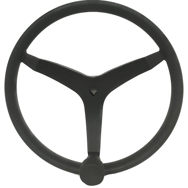 Uflex - V46 - 13.5" Stainless Steel Steering Wheel w/Speed Knob - Black [V46B] - Houseboatparts.com