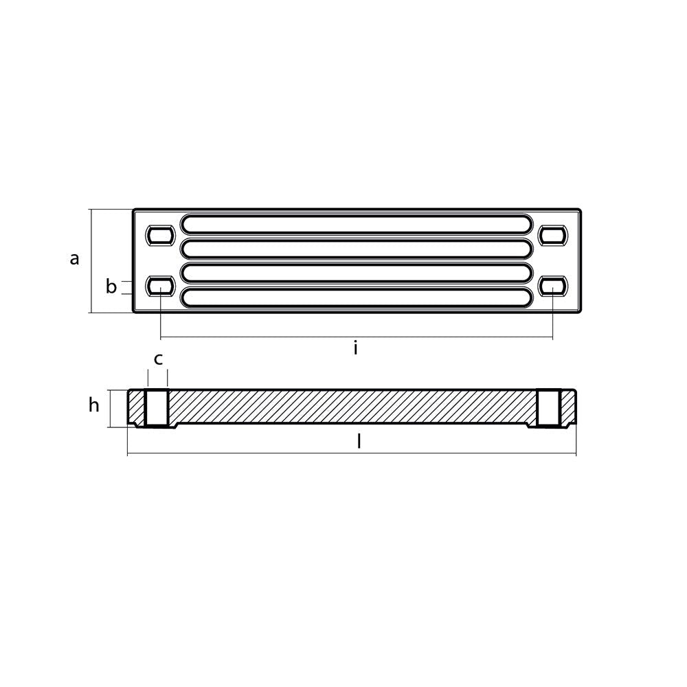 Tecnoseal Zinc Yamaha Bar Anode f/Engine Bracket [01112-1] - Houseboatparts.com