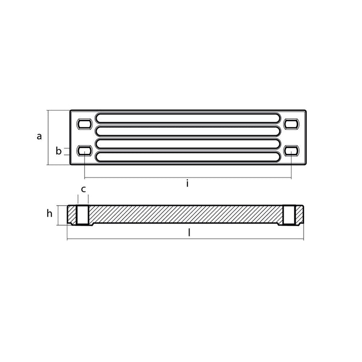 Tecnoseal Zinc Yamaha Bar Anode f/Engine Bracket [01112-1] - Houseboatparts.com