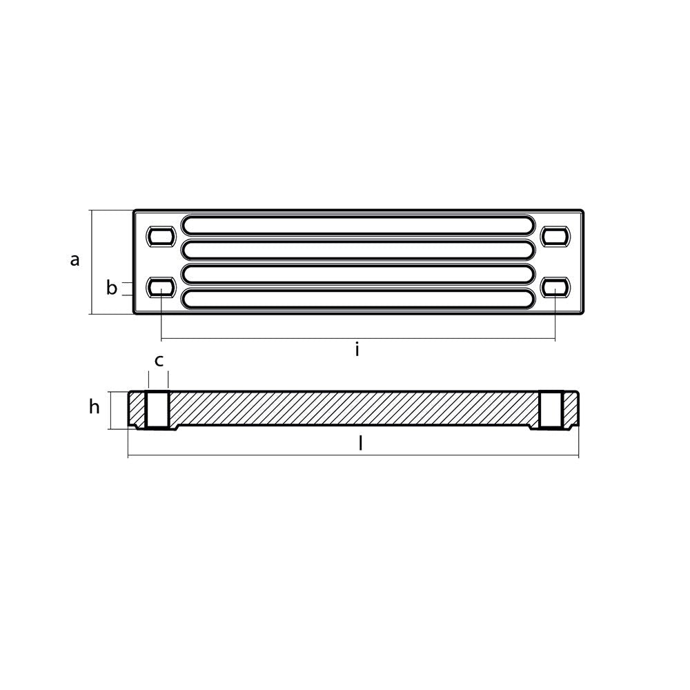 Tecnoseal Aluminum Yamaha Bar Anode f/Engine Bracket [01112-1AL] - Houseboatparts.com