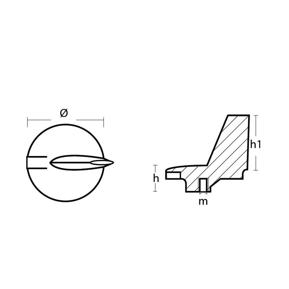 Tecnoseal Zinc Yamaha Trim Tab Anode f/200 - 300 HP Motors [01145] - Houseboatparts.com