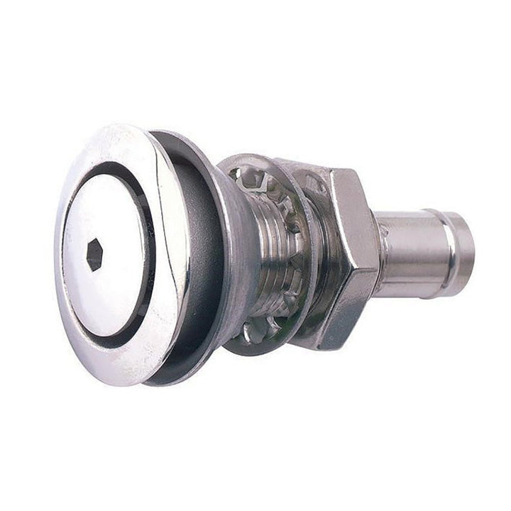 Attwood 316 Stainless Steel Alloy Flush Mount Fuel Vent - Straight Vent [66031-3] - Houseboatparts.com