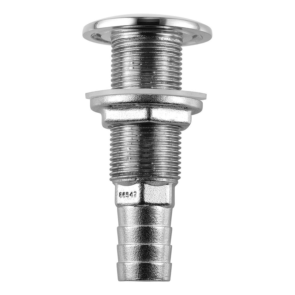 Attwood Stainless Steel Thru - Hull Standard Straight Barbed - 3/4" Inner Diameter [66547 - 3] - Houseboatparts.com