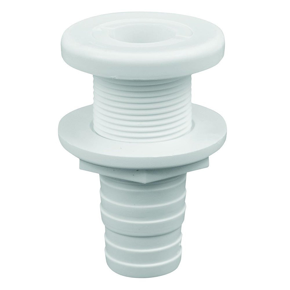 Attwood White Plastic Thru-Hull Fitting - 1-1/8" Inner Diameter [3874-3] - Houseboatparts.com