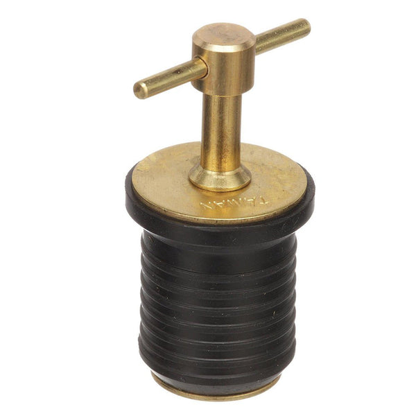 Attwood T-Handle Brass Drain Plug - 1" Diameter [7526A7] - Houseboatparts.com