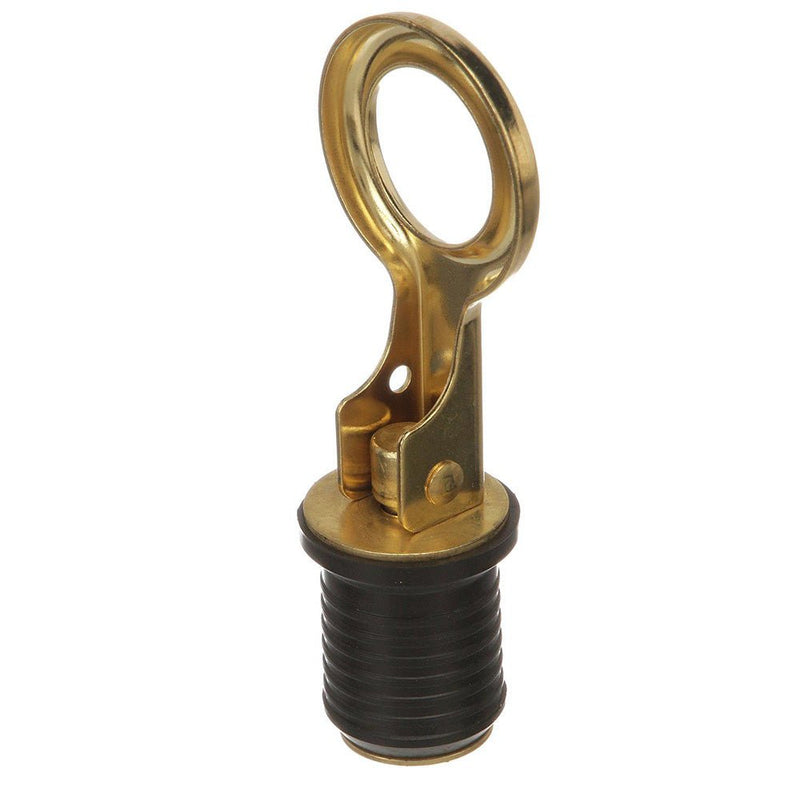 Attwood Snap-Handle Brass Drain Plug - 1" Diameter [7524A7] - Houseboatparts.com