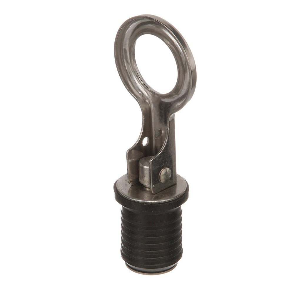 Attwood Snap - Handle Stainless Steel Drain Plug - 1" Diameter [7520A3] - Houseboatparts.com