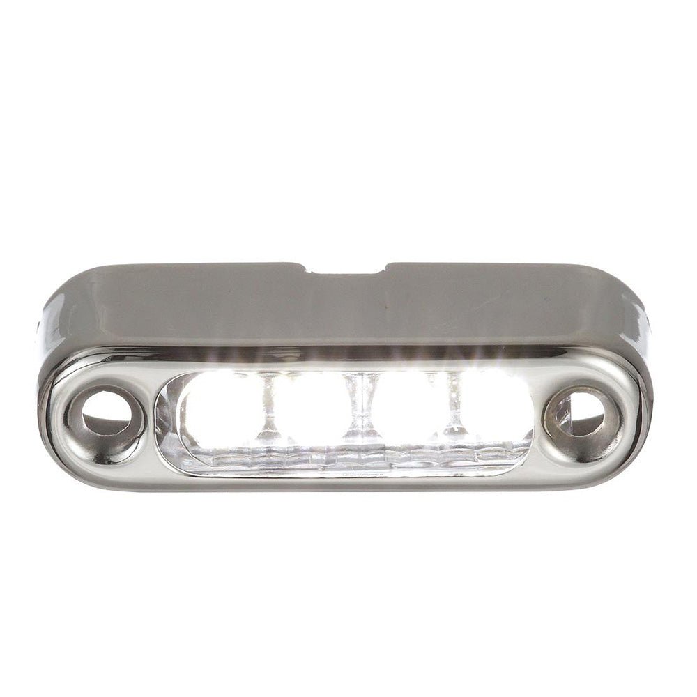 Attwood White LED Micro Light w/Stainless Steel Bezel Vertical Mount [6350W7] - Houseboatparts.com