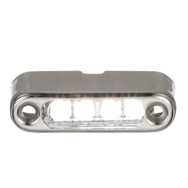 Attwood White LED Micro Light w/Stainless Steel Bezel Vertical Mount [6350W7] - Houseboatparts.com