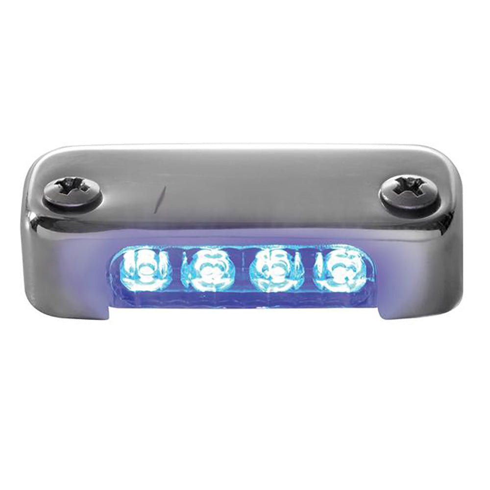 Attwood Blue LED Micro Light w/Stainless Steel Bezel Vertical Mount [6350B7] - Houseboatparts.com