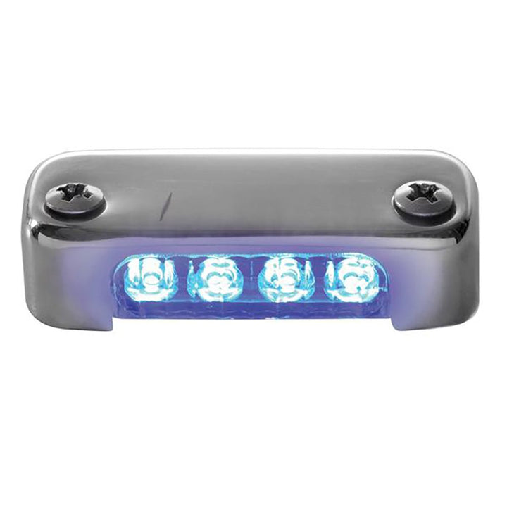 Attwood Blue LED Micro Light w/Stainless Steel Bezel Vertical Mount [6350B7] - Houseboatparts.com