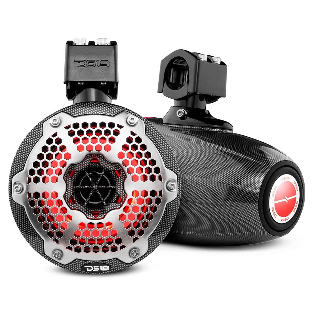 DS18 X Series HYDRO 6.5" 2-Way Wakeboard Pod Tower Speakers w/1.5" Compression Driver RGB Lights - 450W - Black [CF-X6TPNEO] - Houseboatparts.com