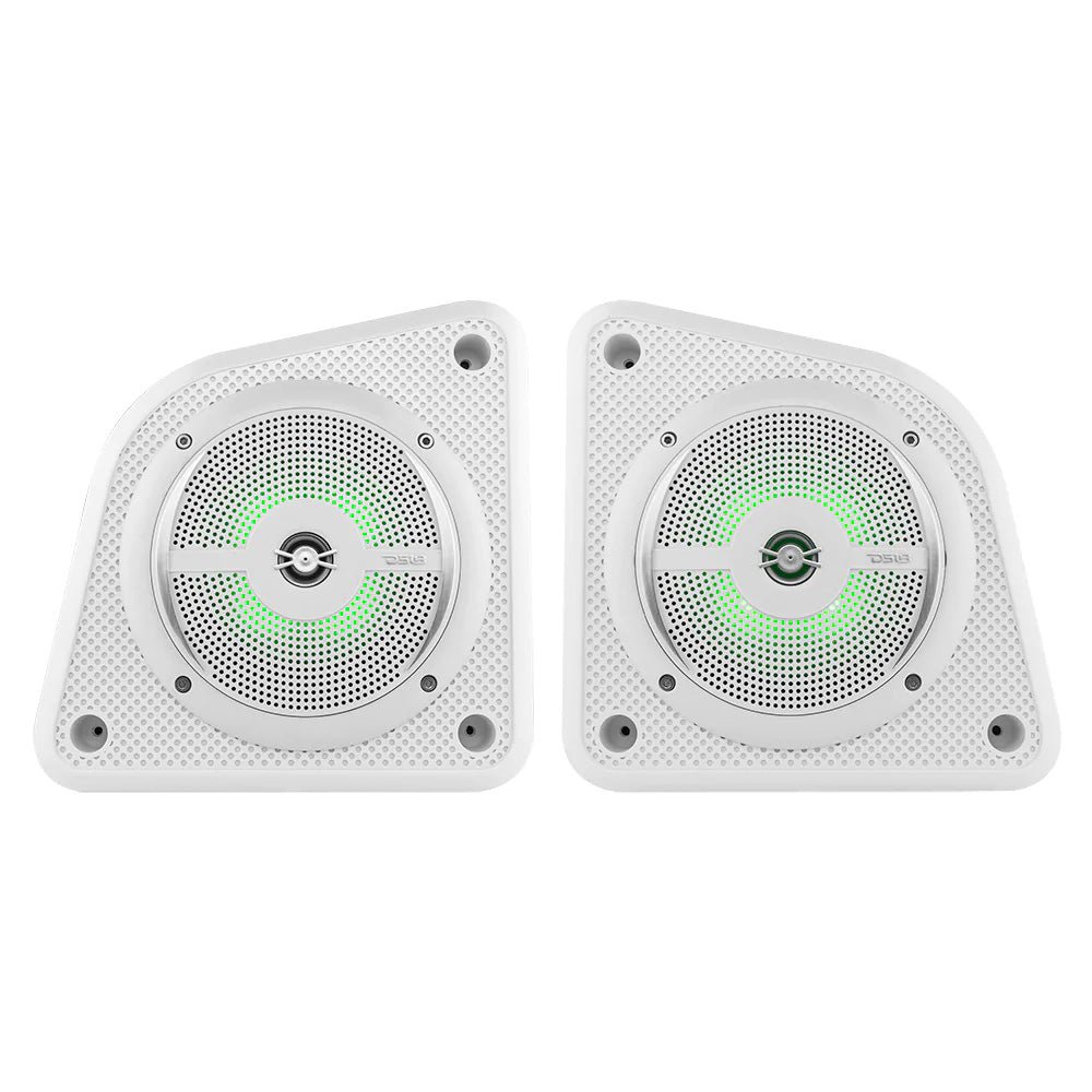 DS18 Universal Shallow Enclosure w/100W Marine Speaker - White [EN6SLIM/WH] - Houseboatparts.com