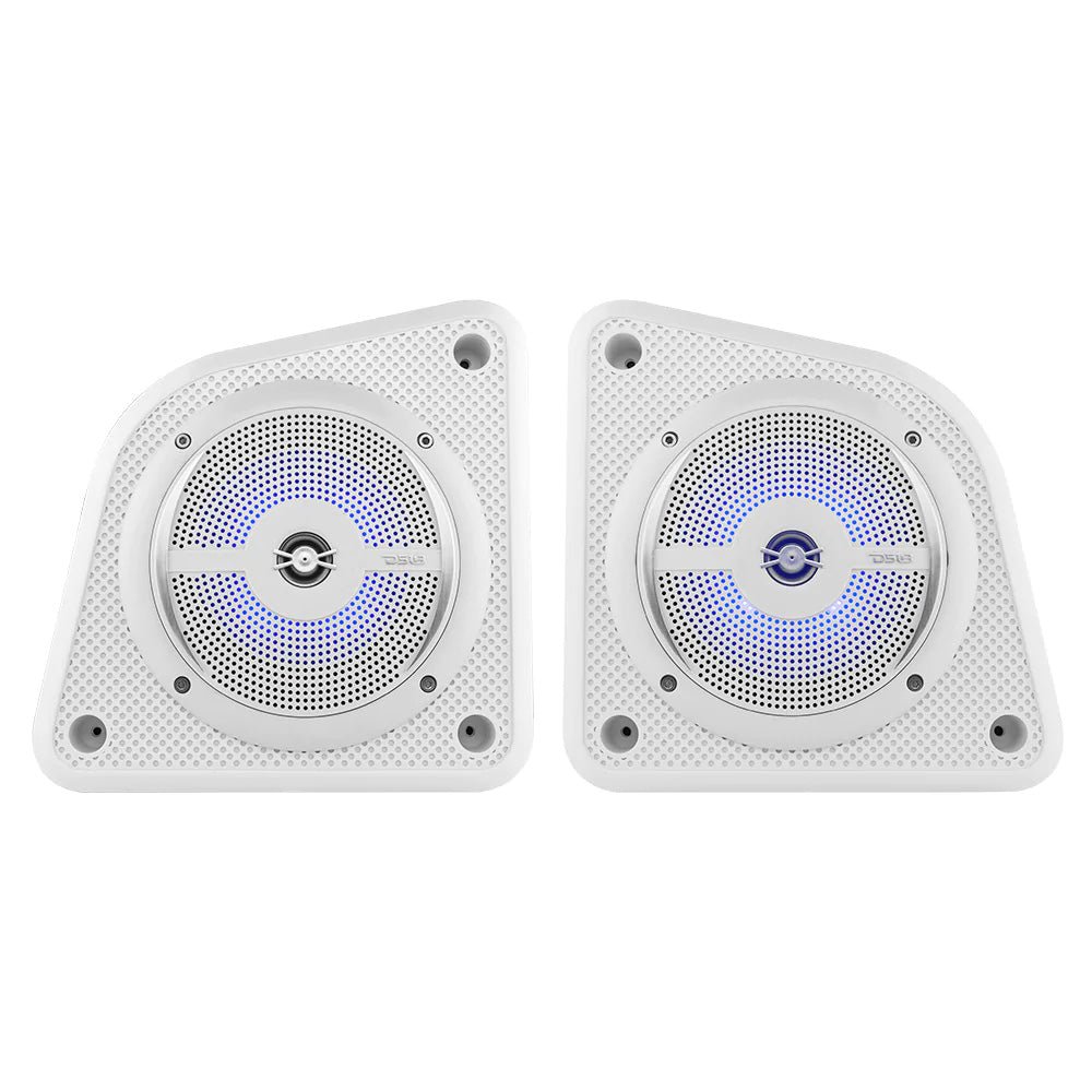 DS18 Universal Shallow Enclosure w/100W Marine Speaker - White [EN6SLIM/WH] - Houseboatparts.com