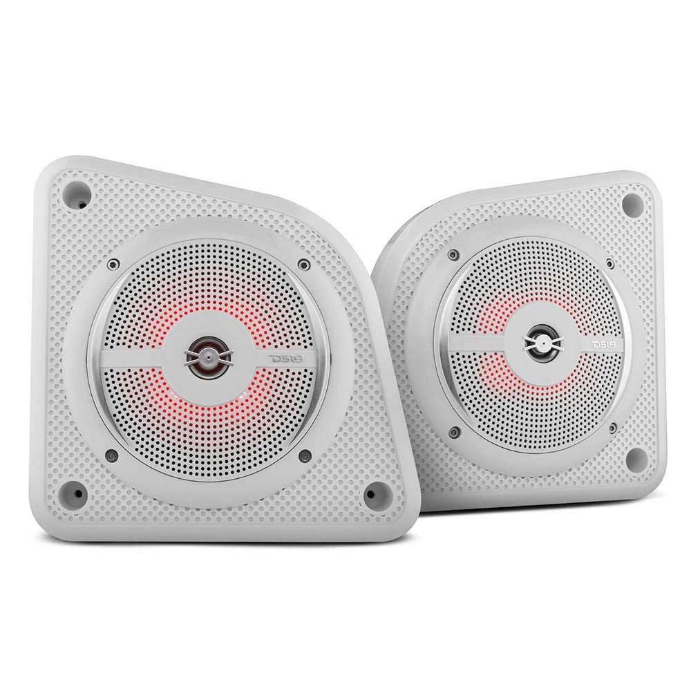 DS18 Universal Shallow Enclosure w/100W Marine Speaker - White [EN6SLIM/WH] - Houseboatparts.com