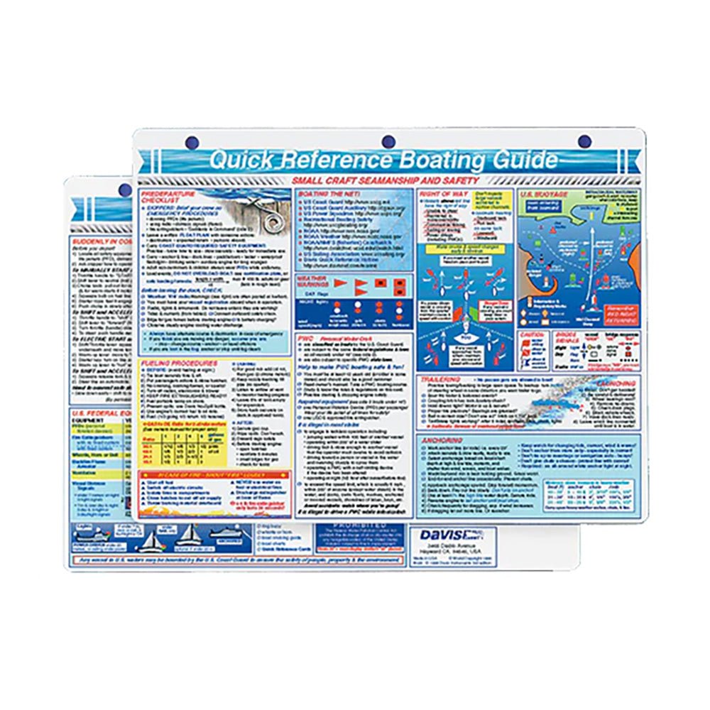 Davis Quick Reference Boating Guide Card [128] - Houseboatparts.com