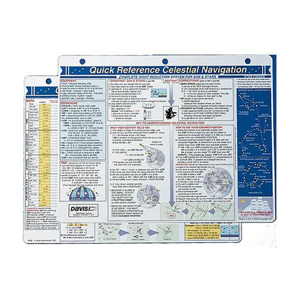 Davis Quick Reference Celestial Navigation Card [132] - Houseboatparts.com