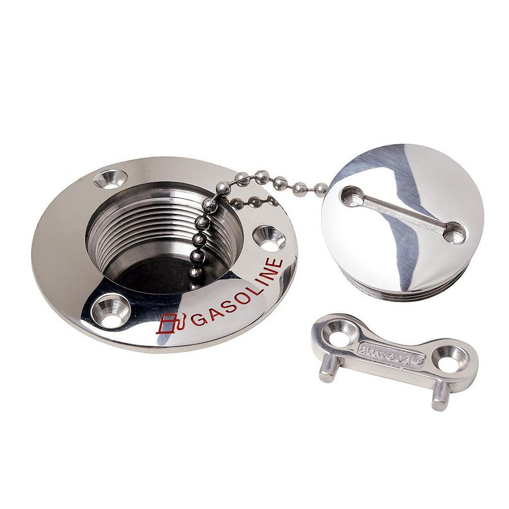 Attwood Gasoline Deck Fill - 1 - 1/2" Stainless Steel Alloy [66406 - 5] - Houseboatparts.com