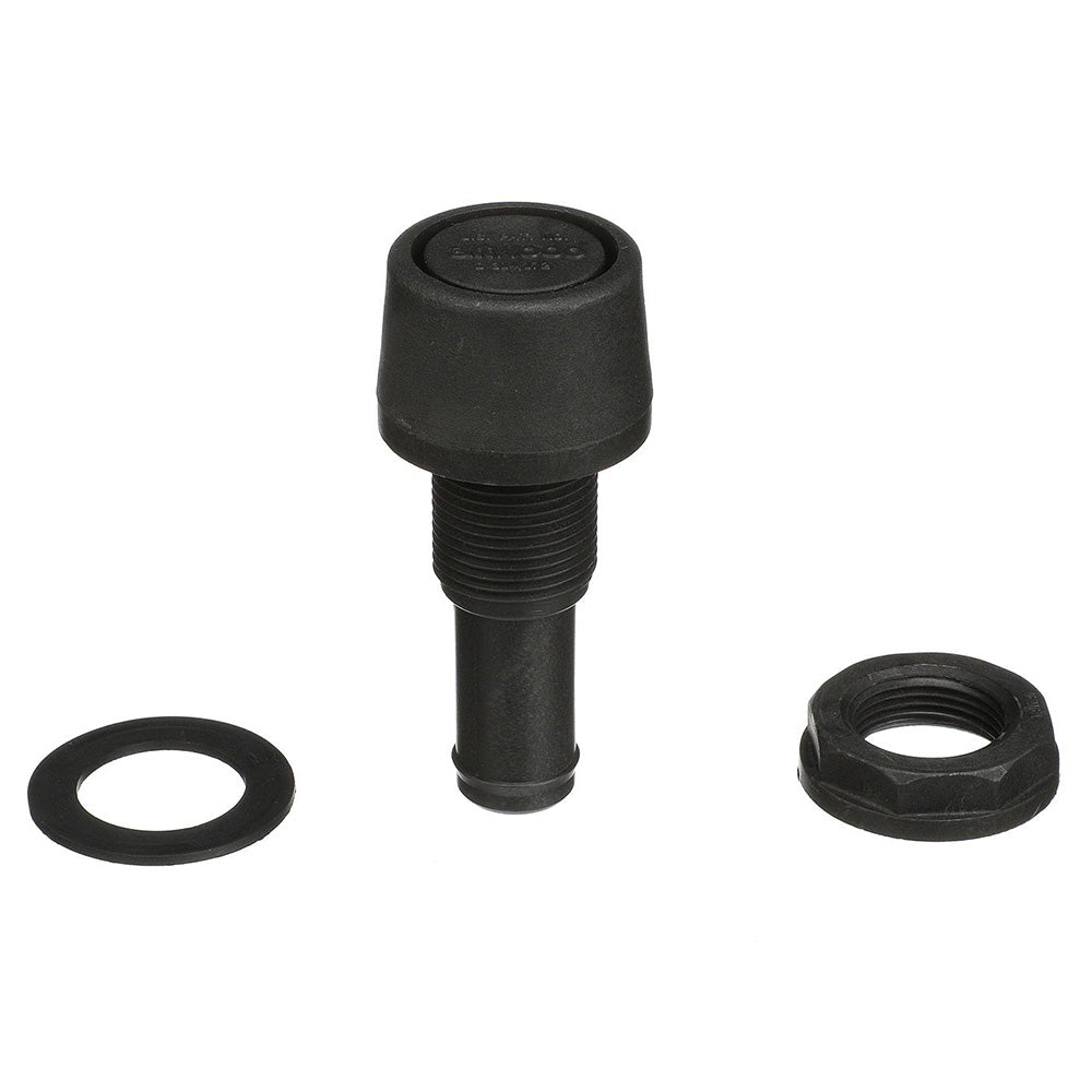 Attwood Straight Fuel Vent - Black Polypropylene [1607 - 3] - Houseboatparts.com