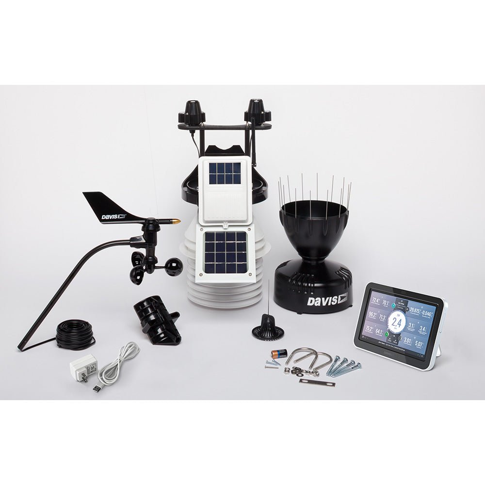 Davis Vantage Pro2 Wireless Weather Station w/WeatherLink Console, 24hr Fan Aspirated Radiation Shield, UV Solar Sensors [6263] - Houseboatparts.com