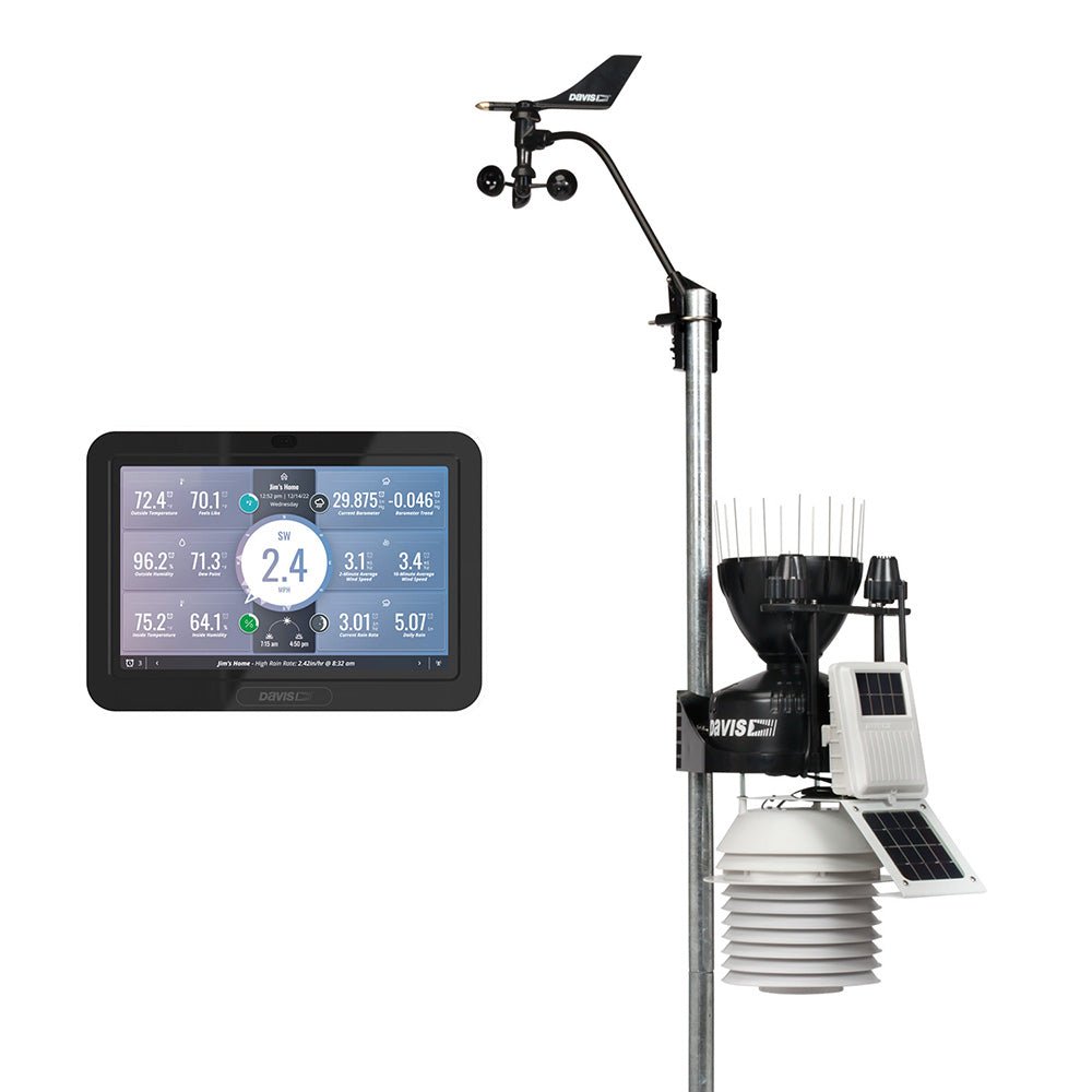 Davis Vantage Pro2 Wireless Weather Station w/WeatherLink Console, 24hr Fan Aspirated Radiation Shield, UV Solar Sensors [6263] - Houseboatparts.com