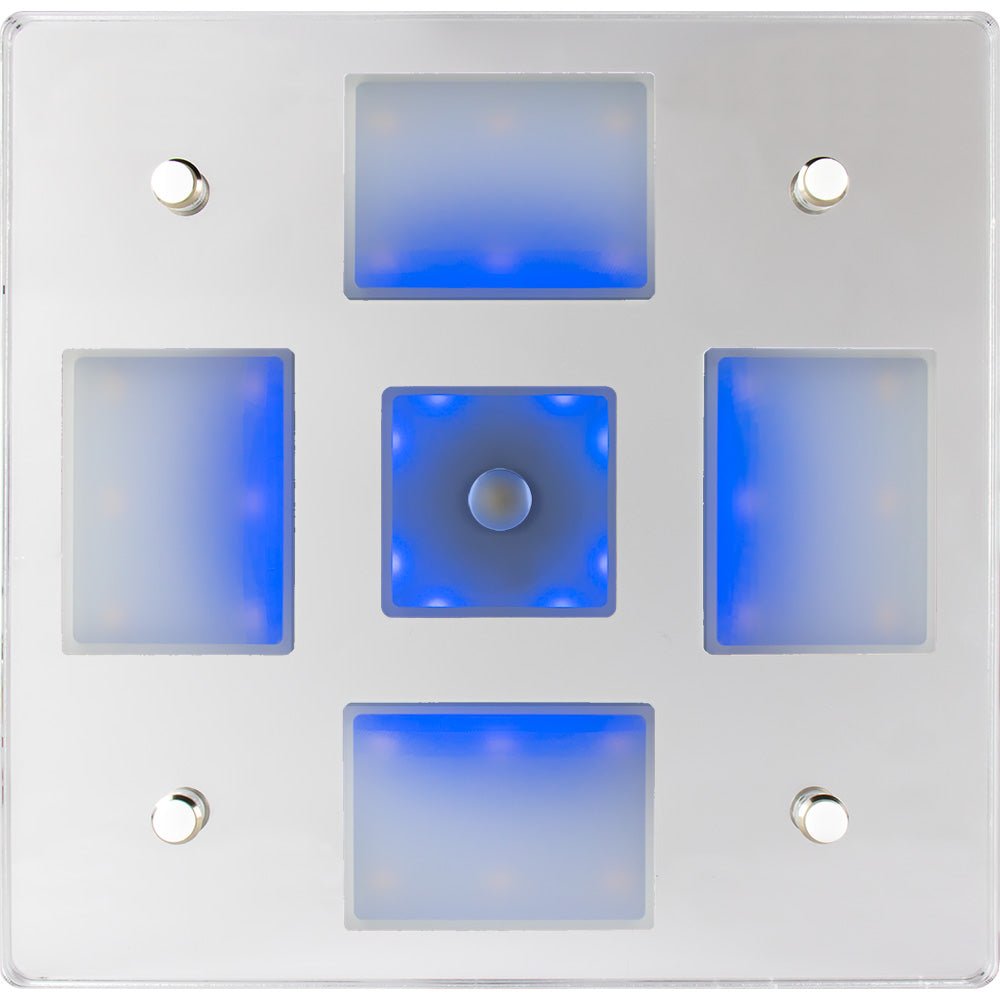 Sea-Dog Square LED Mirror Light w/On/Off Dimmer - White Blue [401840-3] - Houseboatparts.com