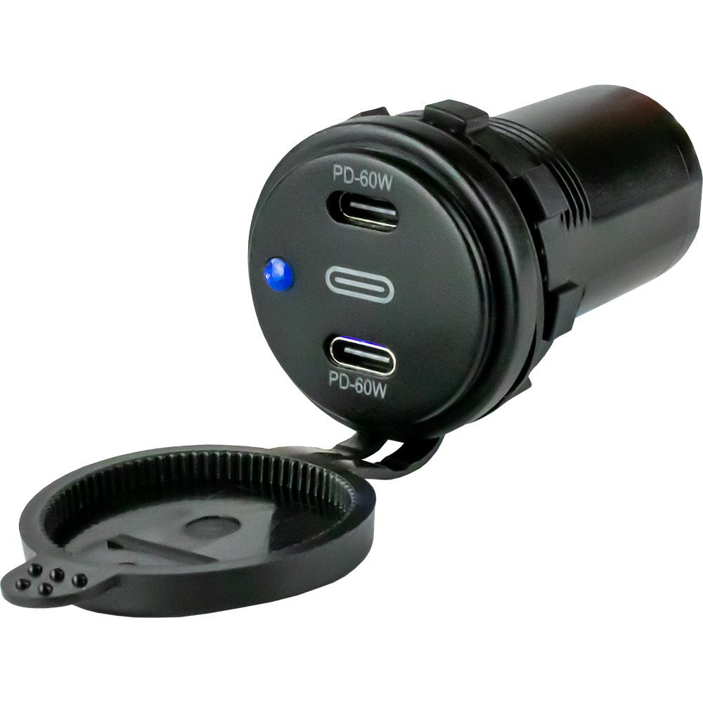 Sea-Dog Dual USB-C Power Socket [426522-1] - Houseboatparts.com