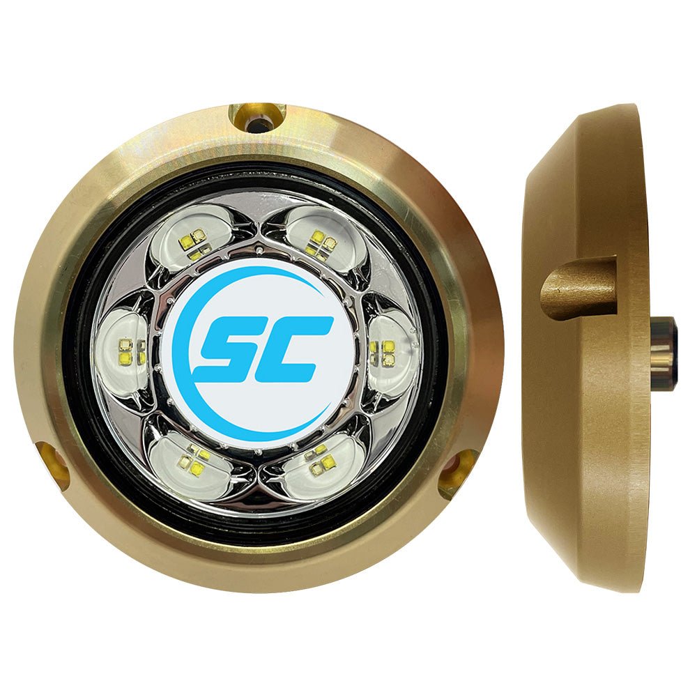 Shadow-Caster SC3 Series Blue/White Bronze Surface Mount Underwater Light [SC3-BW-BZSM] - Houseboatparts.com