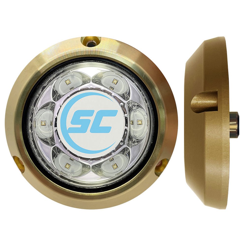 Shadow-Caster SC3 Series Great White Bronze Surface Mount Underwater Light [SC3-GW-BZSM] - Houseboatparts.com