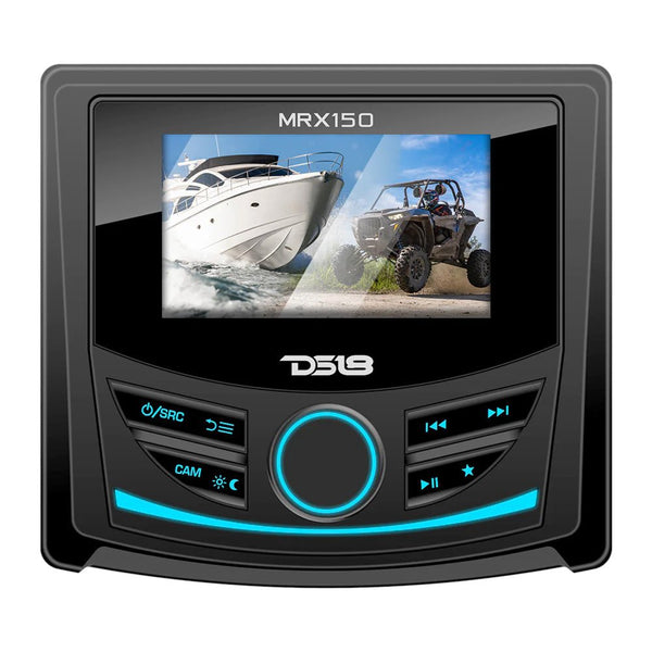 DS18 MRX150 2 Zone Marine Powersports Head Unit w/3" Color TFT Display Bluetooth - 4 x 40W [MRX150] - Houseboatparts.com