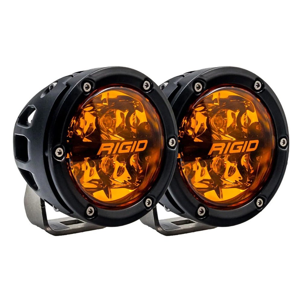 RIGID Industries 360 Series 4" Spot w/Amber Pro Lens - Pair [36123] - Houseboatparts.com