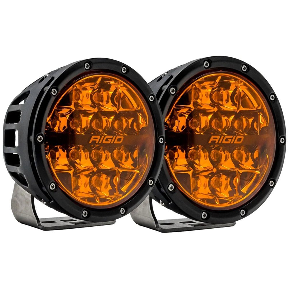 RIGID Industries 360 Series 6" Spot w/Amber Pro Lens - Pair [36210] - Houseboatparts.com