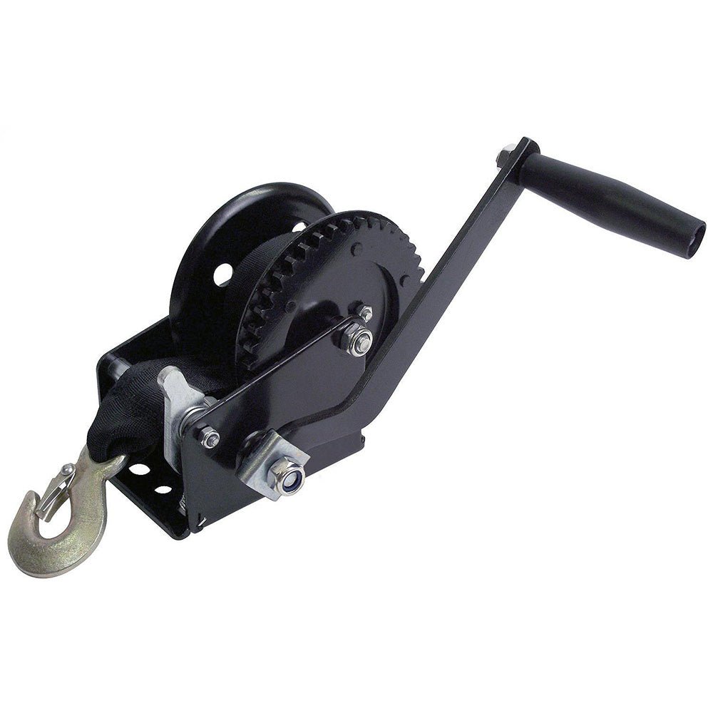 Attwood 1200 lb Single Drive Winch - 2" x 20 Nylon Strap [11149-4] - Houseboatparts.com