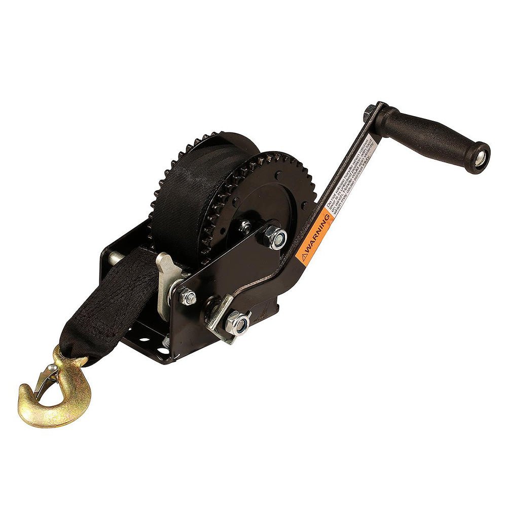 Attwood 2000 lb Dual Drive Winch - 2" x 20 Nylon Strap [11195-4] - Houseboatparts.com