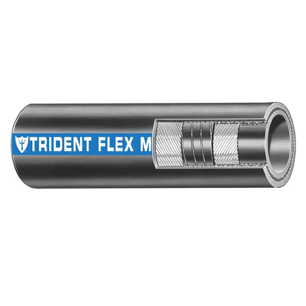 Trident Marine 1-1/2" x 50 Coil Flex Marine Wet Exhaust Water Hose - Black [250-1126] - Houseboatparts.com