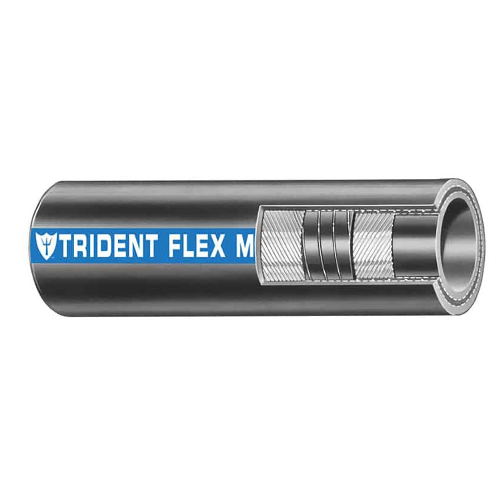 Trident Marine 1-1/4" x 50 Coil Flex Marine Wet Exhaust Water Hose - Black [100-1146] - Houseboatparts.com