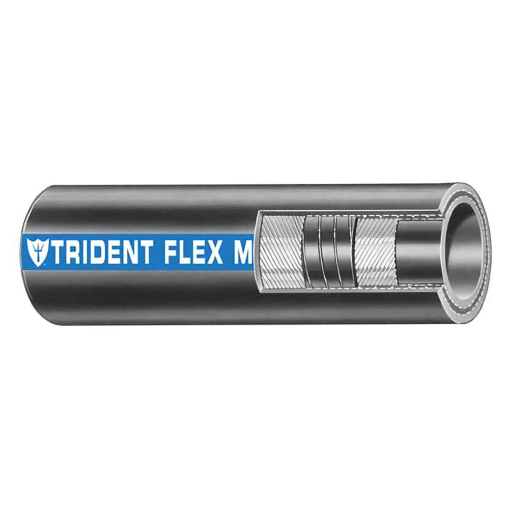 Trident Marine 3/4" x 50 Coil Flex Marine Wet Exhaust Water Hose - Black [100-0346] - Houseboatparts.com